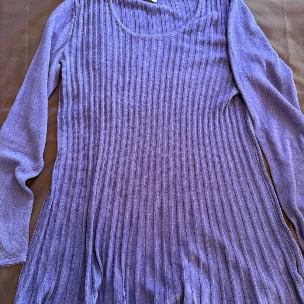 Daisy Fuentes Purple Long Sleeve Tunic - Picture 4 of 6